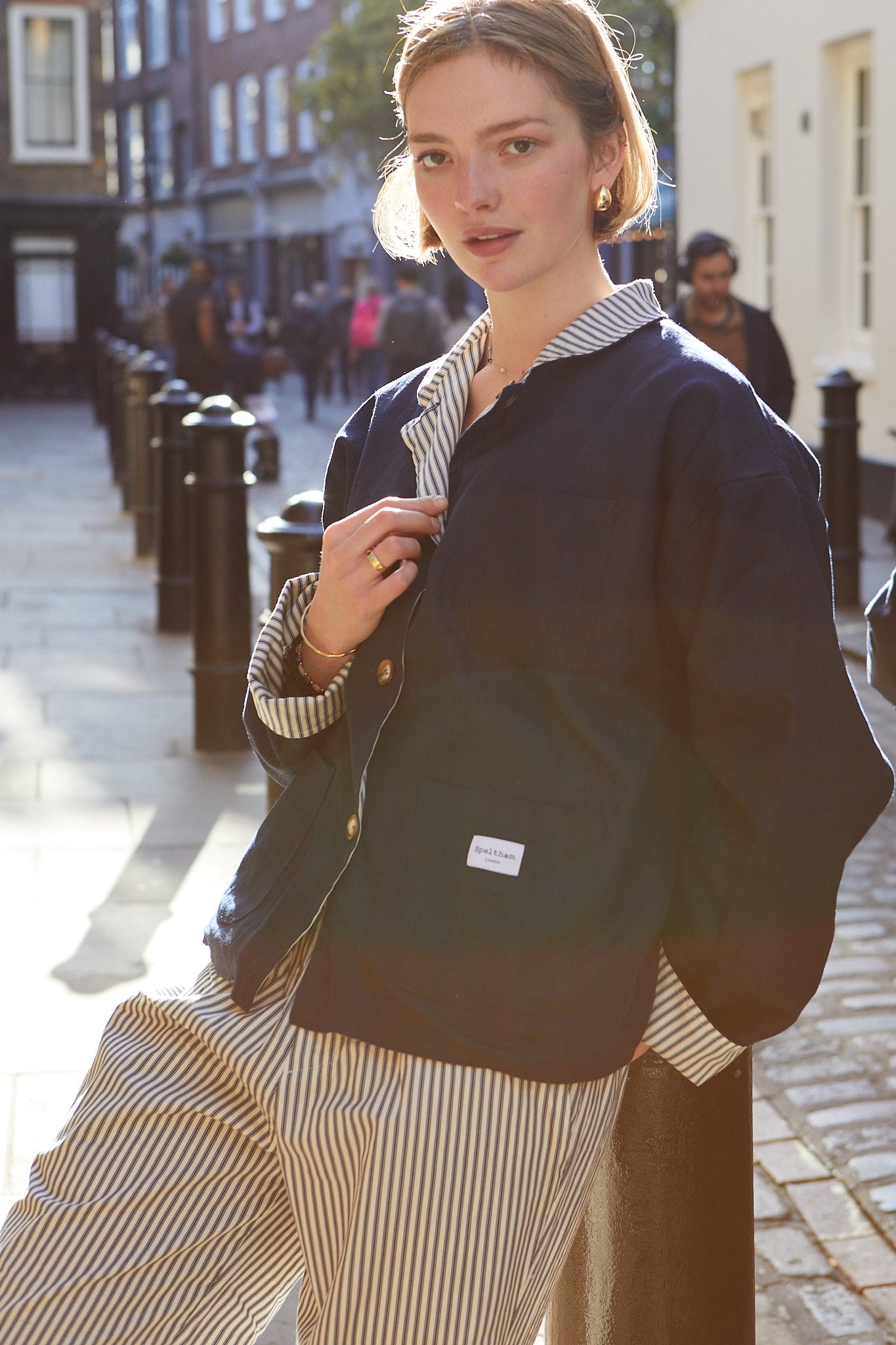 Reversible Navy Linen Jacket – Speltham