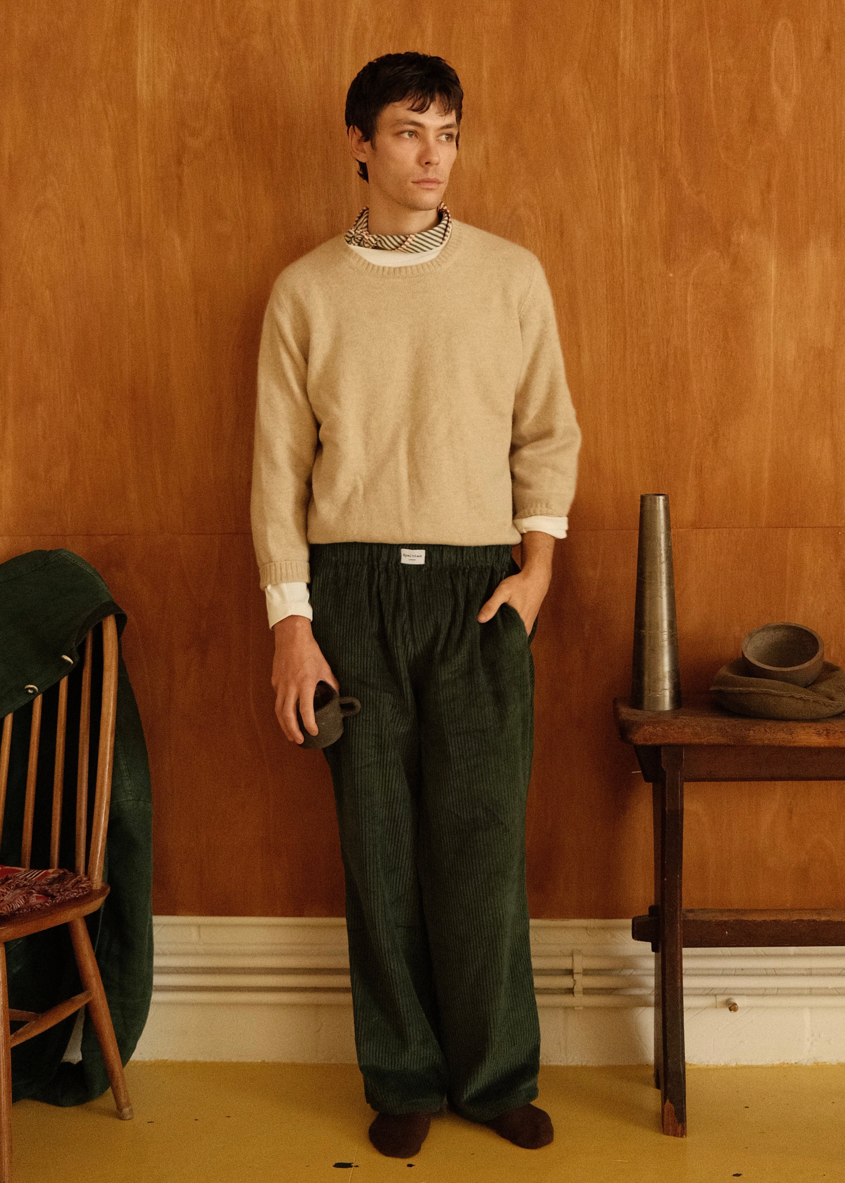 Green Corduroy Lounge Trousers – Speltham